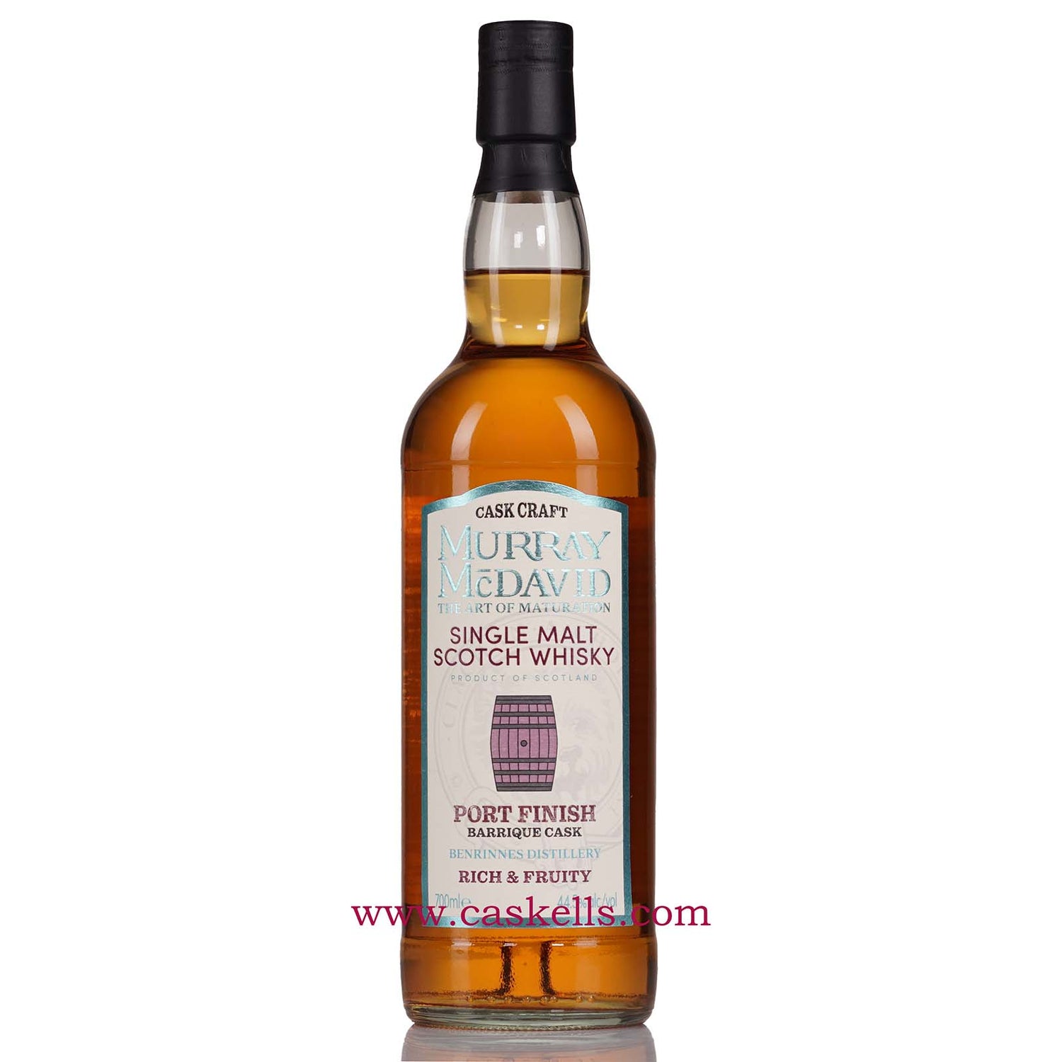 Murray McDavid - Cask Craft, Benrinnes Distillery, Single Malt, Port Cask Finish, 44.5% ABV, Scotch Whisky