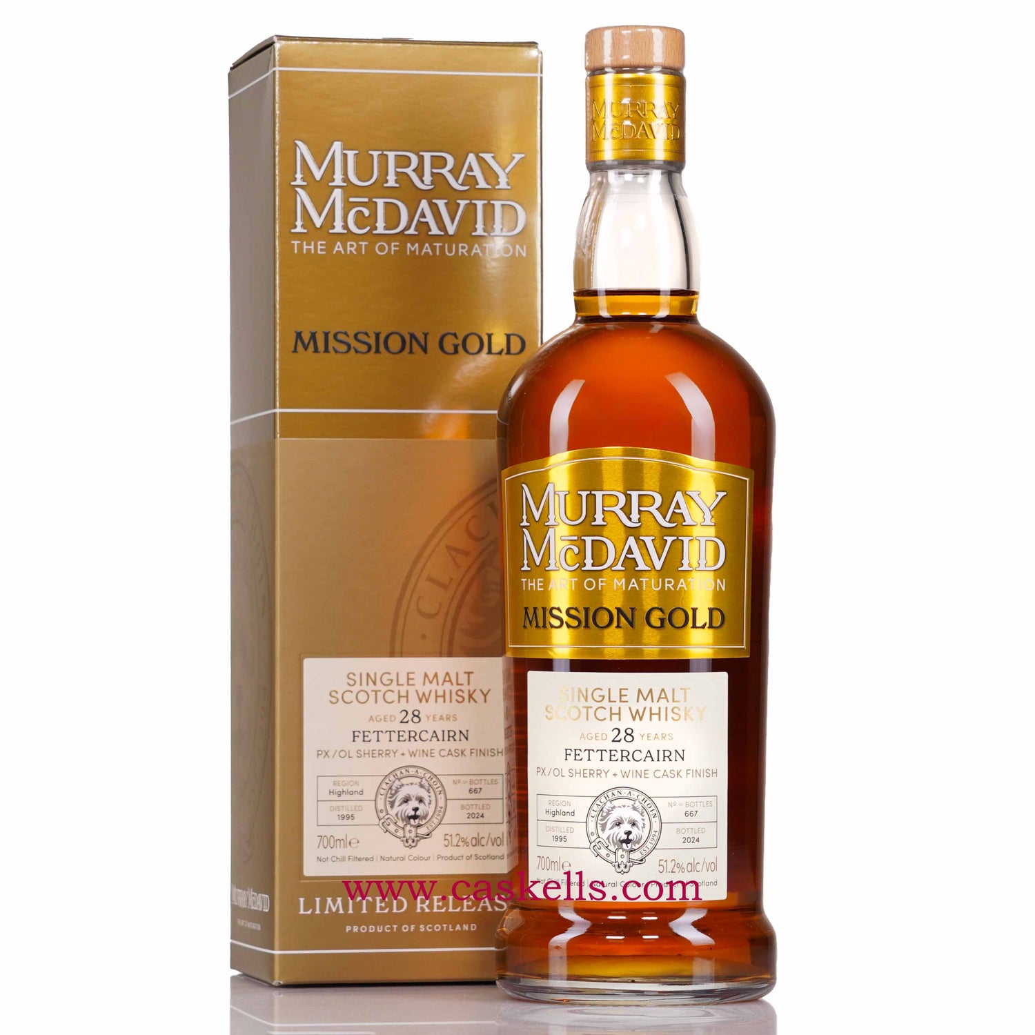 Murray McDavid - Mission Gold, Fettercairn 28y, 1995-2024, single malt, PX OL Wine finish, 51.2%, 667b, IB scotch whisky
