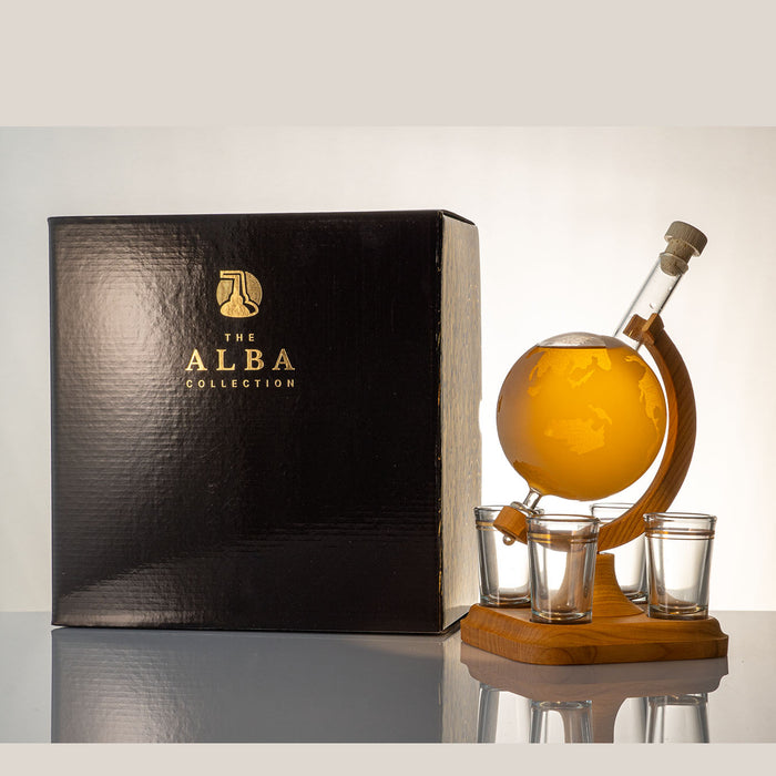 Alba Collection - Globe, with 4 shot glass, 350ml vol