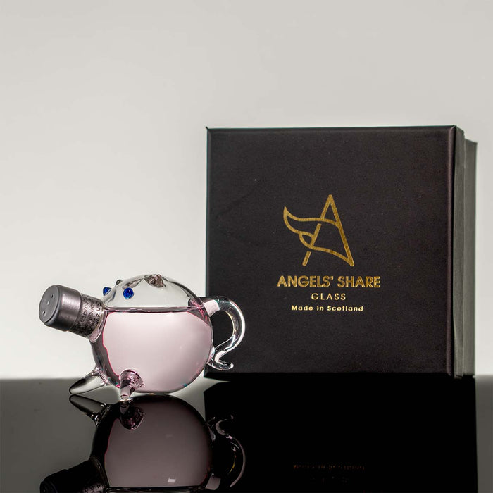 Angel's Share - Pink gin, mini piggy decanter