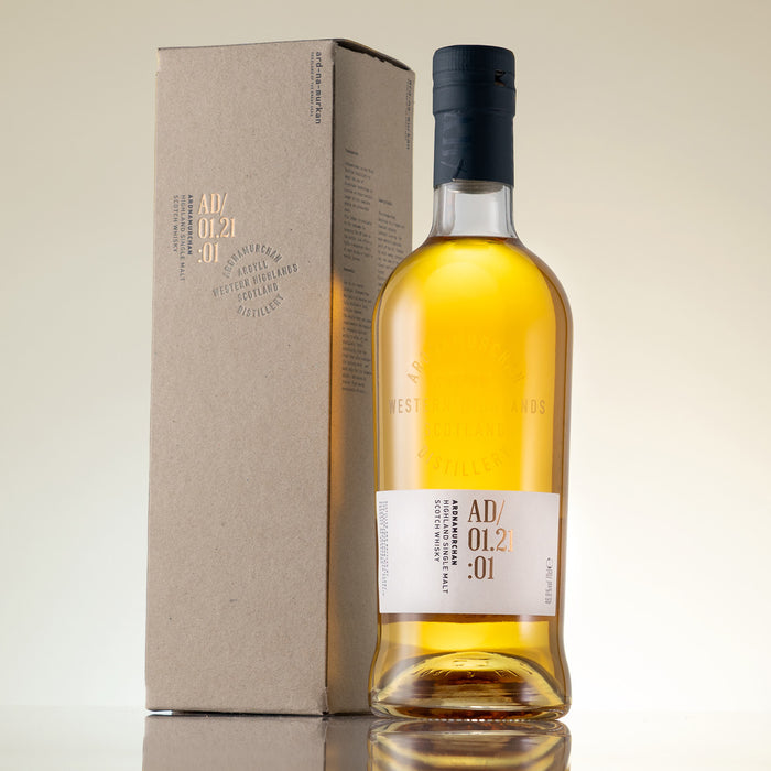 Ardnamurchan - AD/01.21:01 Release, 5y, 46.8%, highlands single malt scotch whisky, lightly peated