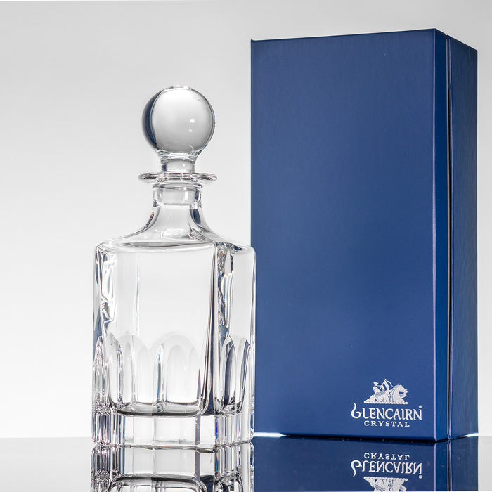 Glencairn - Crystal Decanter, Lewis Square, with Pres. Box