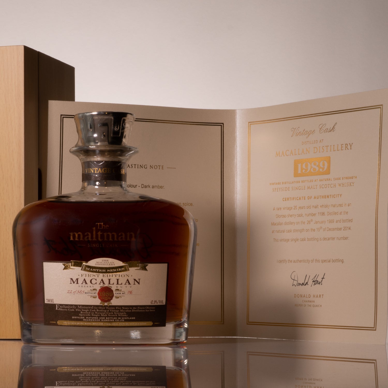 The Maltman - Master Series, Edition 1, Macallan 25y, 1989, 47.9%, 385b (Cream Box)