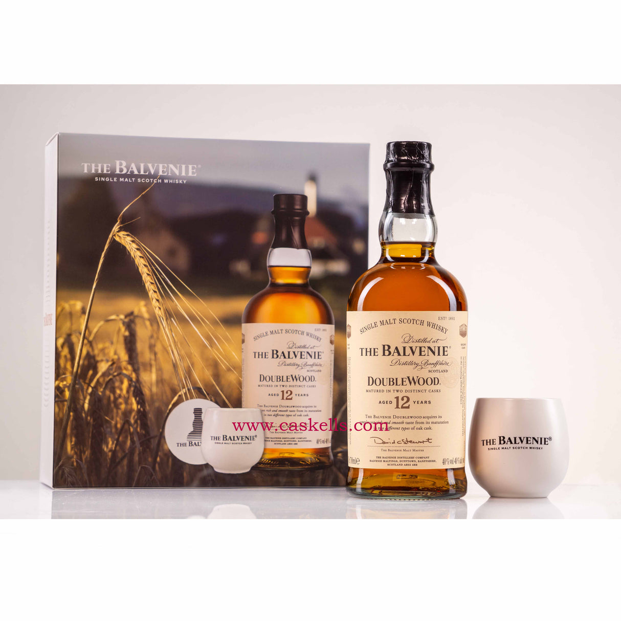 Balvenie - Double Wood, 12y, 40%, with Rock Tumbler + Ice Ball Mold