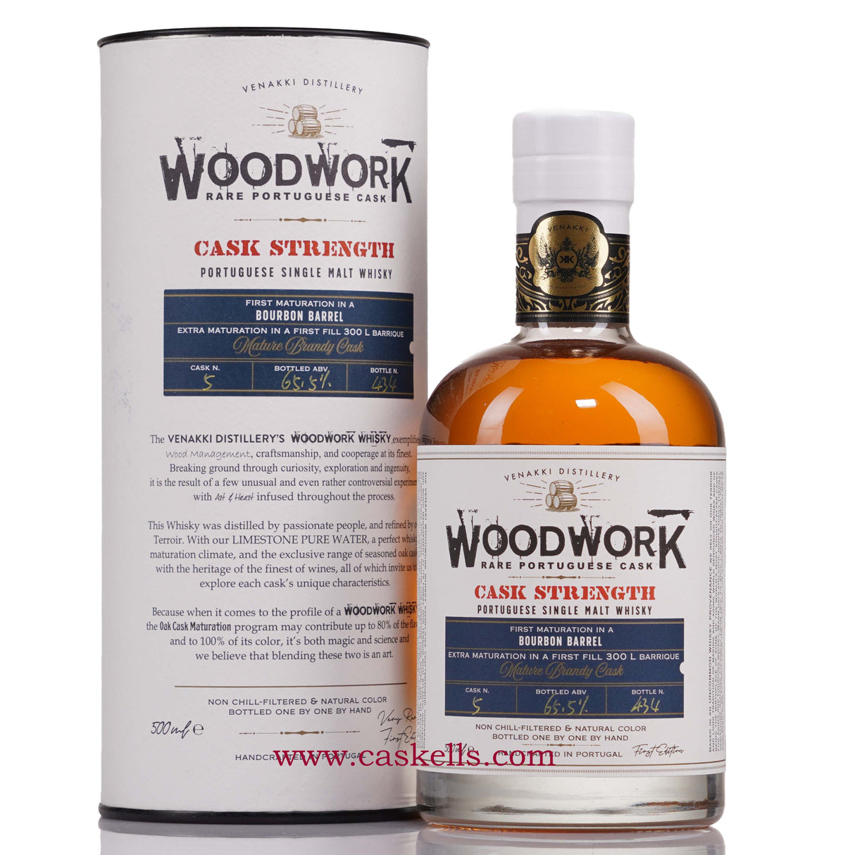 Venakki Woodwork - Portuguese Single Malt, Matured in Brandy Cask N.5, 65.5%