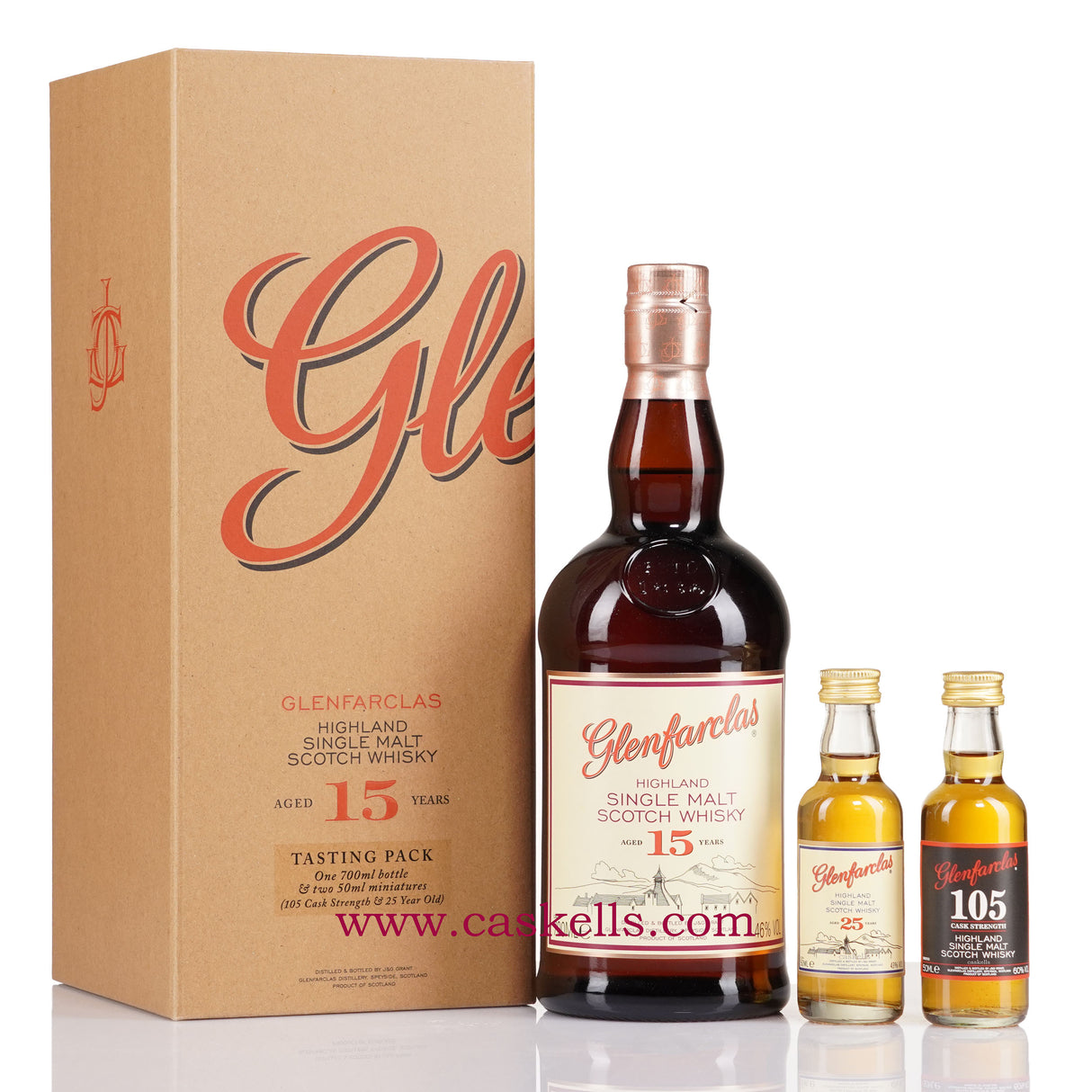 Glenfarclas - 15y, Tasting Pack Set, with 2x 50ml mini (105 Cask Strength & 25y)