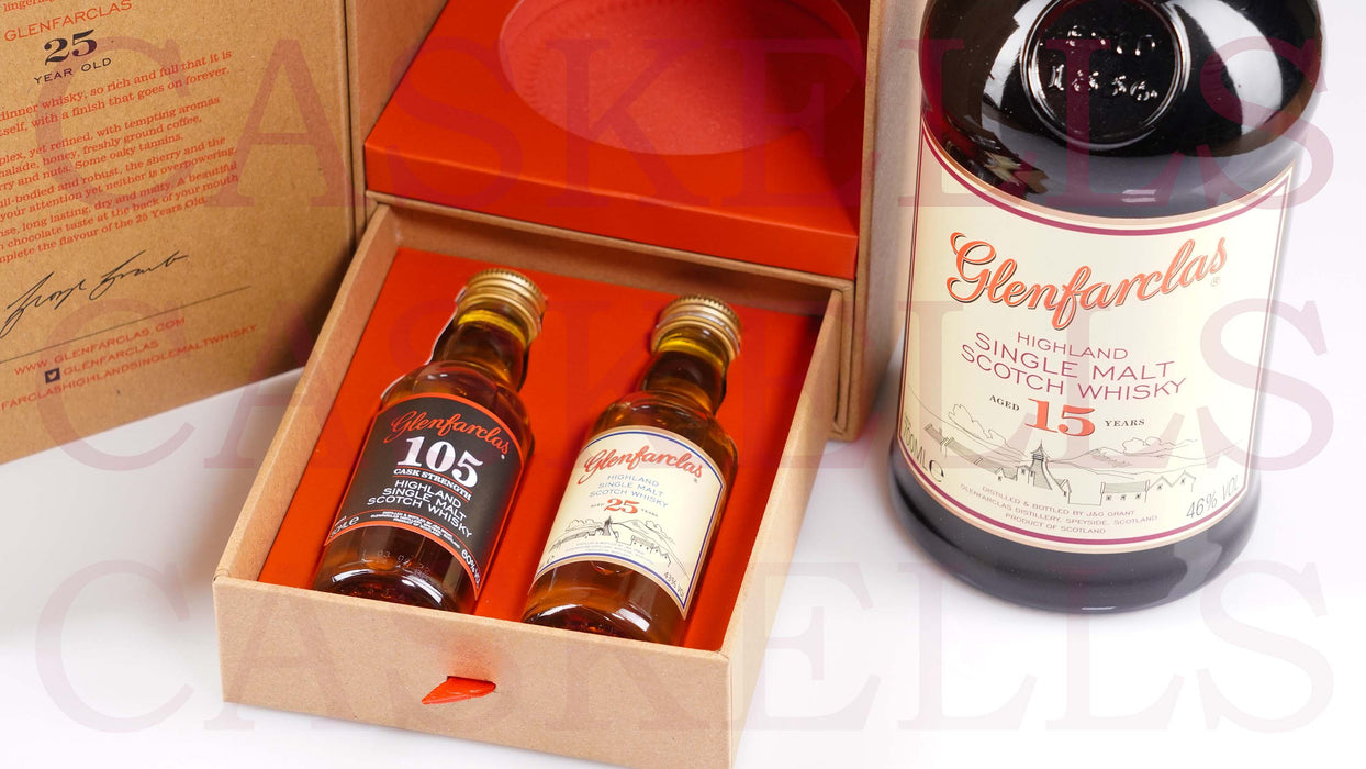 Glenfarclas - 15y, Tasting Pack Set, with 2x 50ml mini (105 Cask Strength & 25y)
