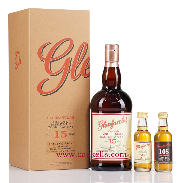 Glenfarclas - 15y, Tasting Pack Set, with 2x 50ml mini (105 Cask Strength & 25y)