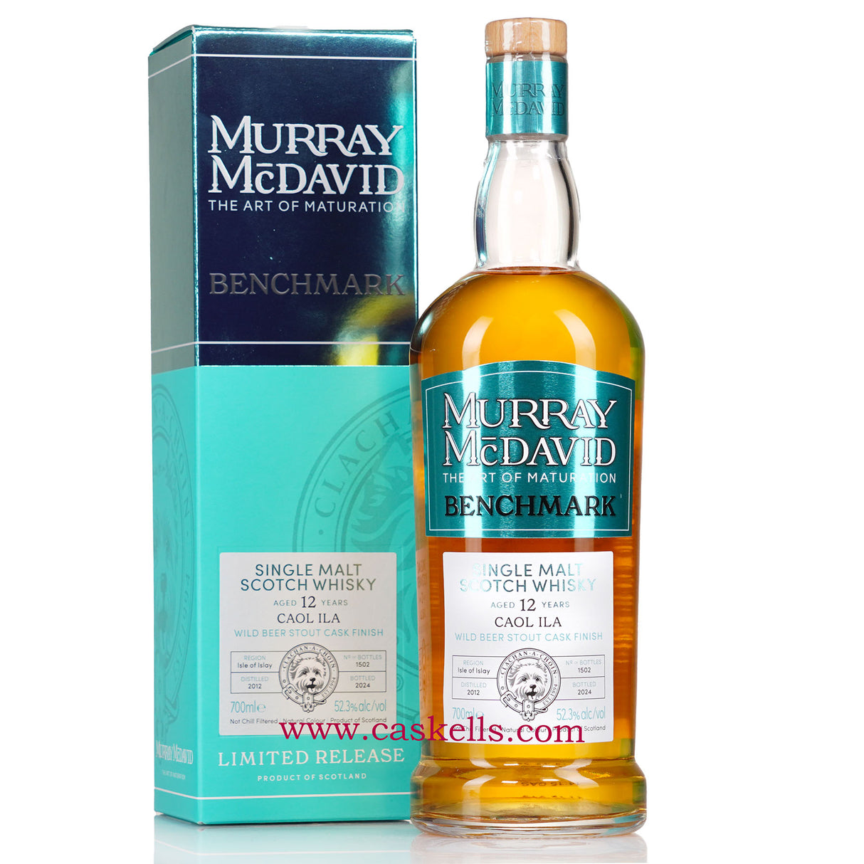 Murray McDavid - Benchmark, Caol Ila 12y, 2012-2024, single malt, wild beer stout cask finish, 52.3%, 1502b, Peated Scotch Whisky