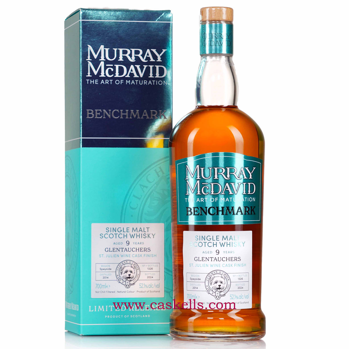 Murray McDavid - Benchmark, Glentauchers 9y, 2014-2024, Speyside single malt, st julien wine cask finish, 52.1%, 1326b, scotch whisky
