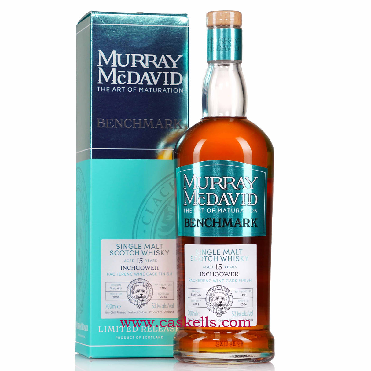 Murray McDavid - Benchmark, Inchgower 15y, 2009-2024, Speyside single malt, Pacherenc wine cask finish, 53.1%, 1493b, scotch whisky