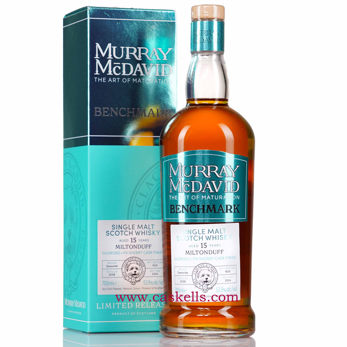 Murray McDavid - Benchmark, Miltonduff 15y, 2008-2024, Speyside single malt, OLO PX finish, 53.9%, 1493b, scotch whisky