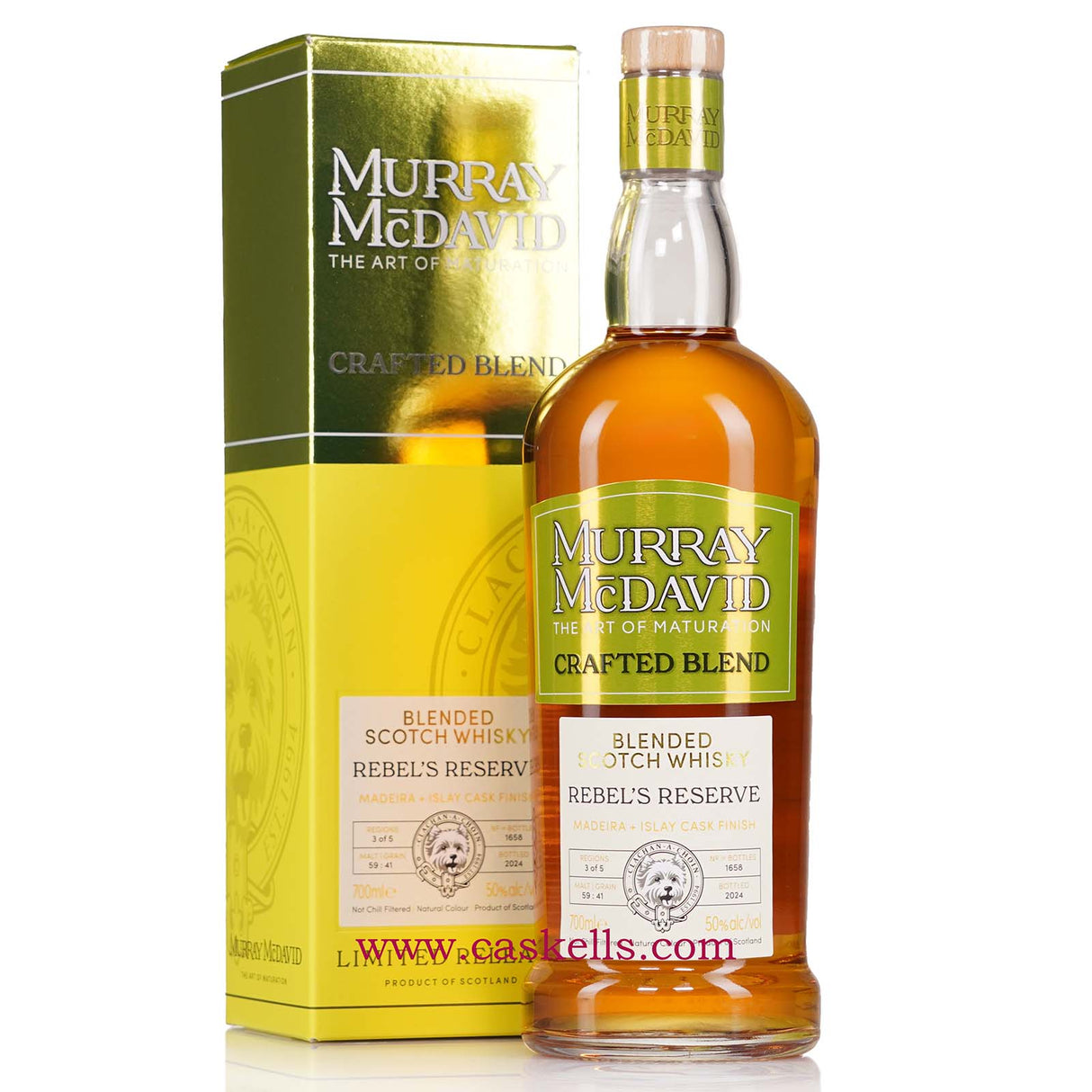 Murray McDavid - Crafted Blend, Rebel's Reserve, 50% ABV, 1658b, Scotch Whisky