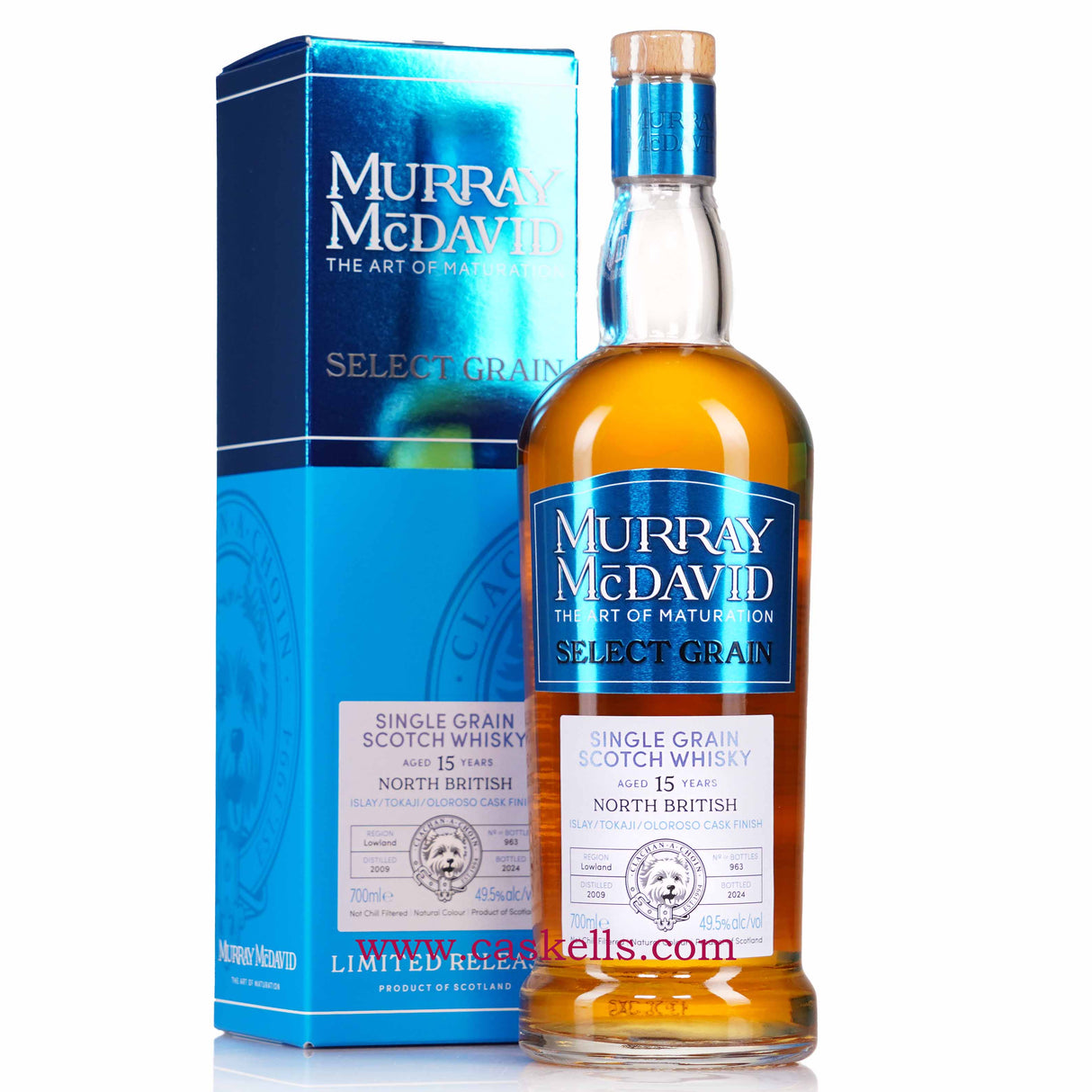 Murray McDavid - Select Grain, North British 15y, 2009-2024, Islay & Tokaji & Olo finish, 49.5% ABV, 963b, Single Grain Scotch Whisky