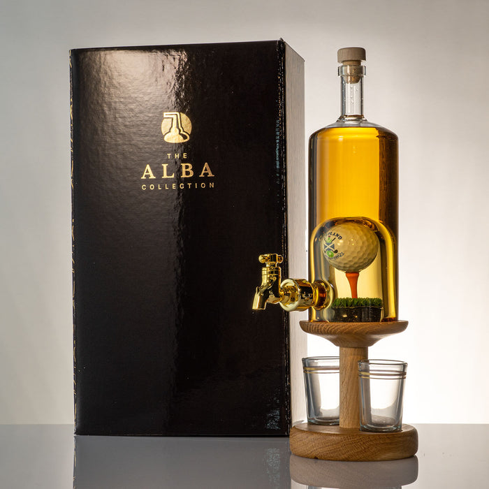 Alba Collection - Golfball on tee, with 2 shot glass, 350ml vol