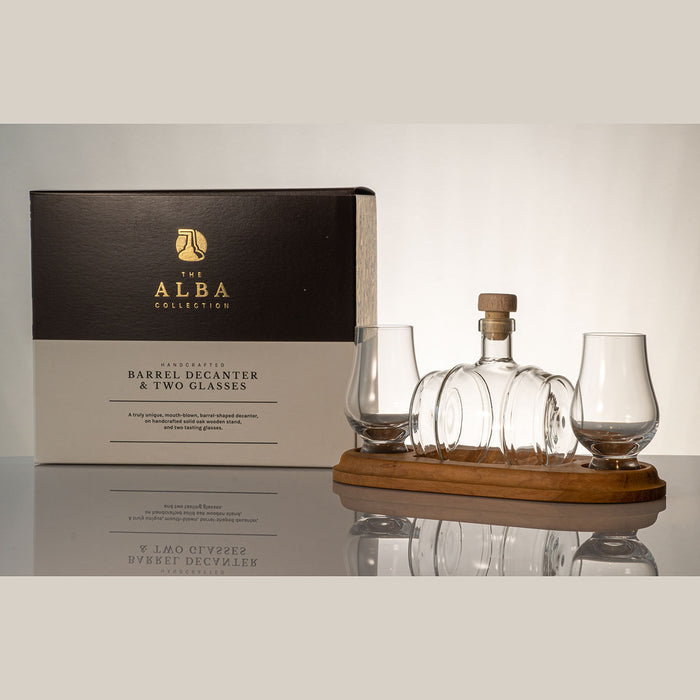 Alba Collection - Mini Barrel decanter, with 2 wee GG, 200ml vol