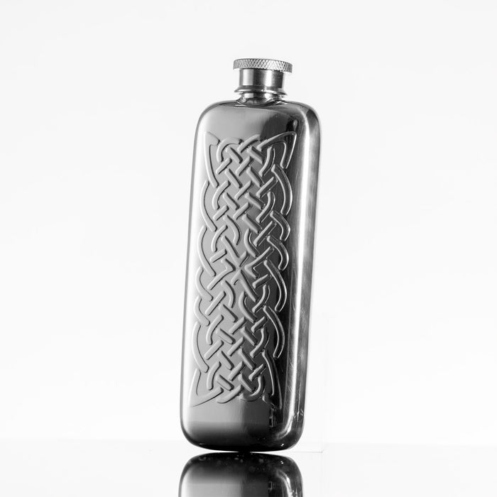 Edwin Blyde - Boot flask, Celtic rope, 36853, 3oz