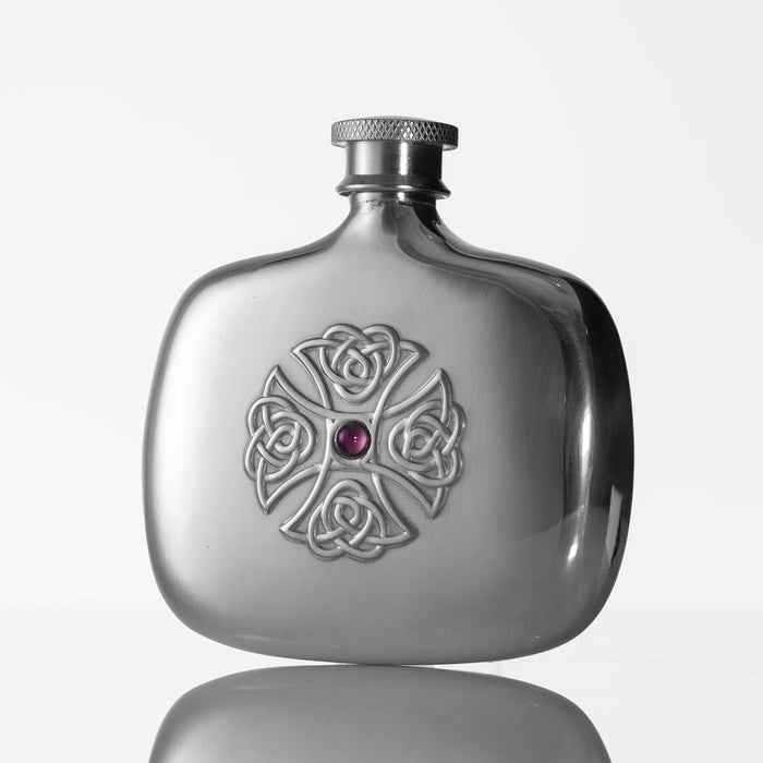 Edwin Blyde - Pocket flask, Amethyst Cross, 36304, 4oz