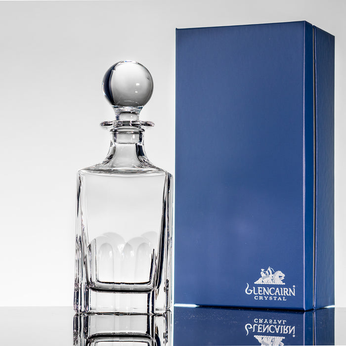 Glencairn - Crystal Decanter, Lewis Square, with Pres. Box
