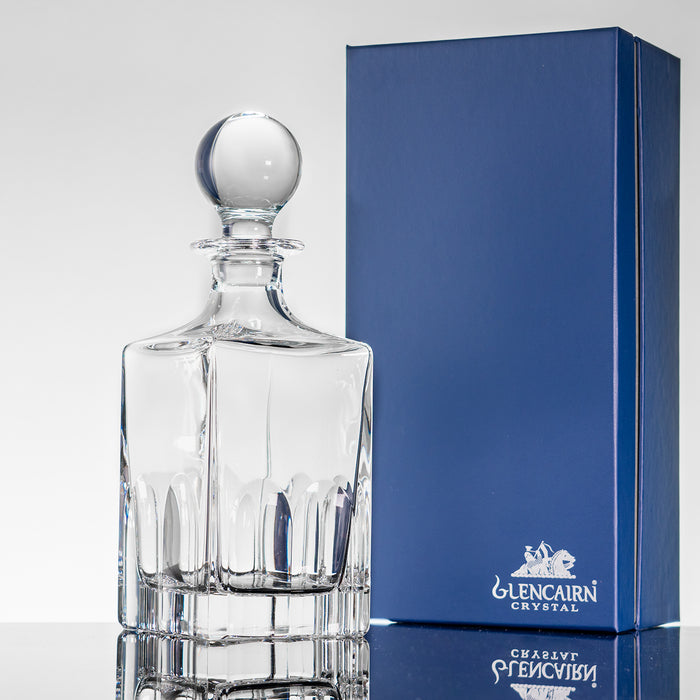 Glencairn - Crystal Decanter, Lewis Square, with Pres. Box