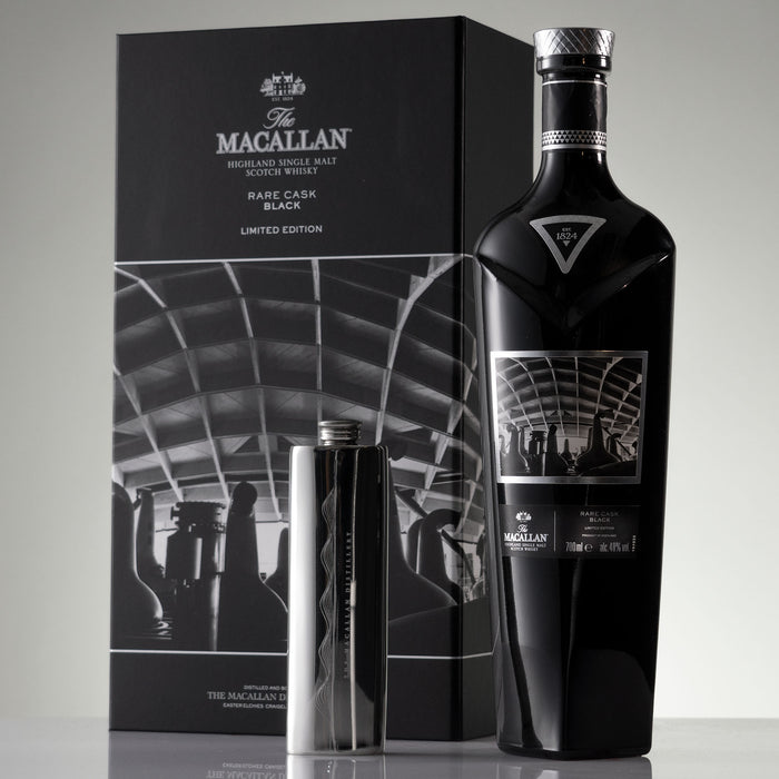 Macallan - Rare Cask, Black (Limited Edition 2018) with pewter flask set