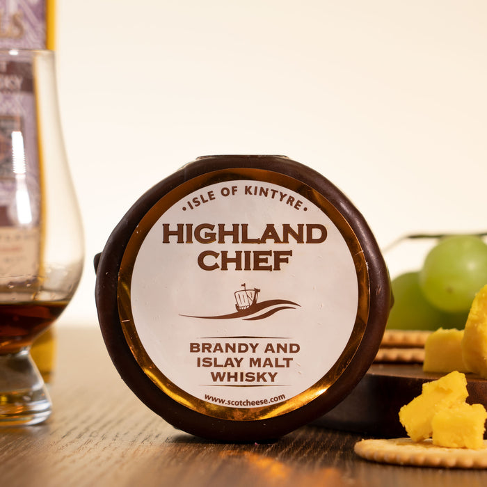 ScotCheese - Highland Chief (Brandy & Islay Malt), Cheddar, 200g