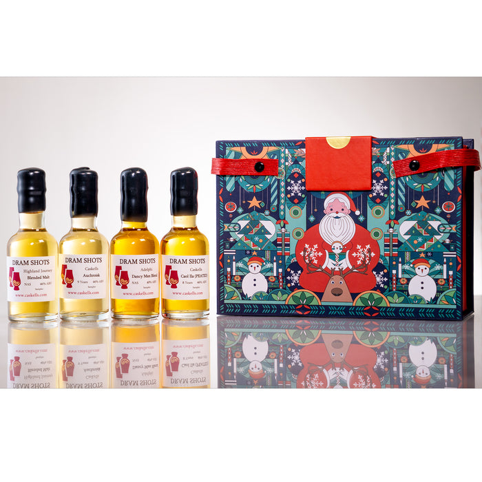 Caskells - Christmas Whisky 50ml x 4, Gift Pack